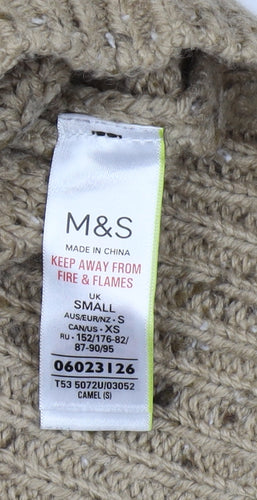 Marks and Spencer Women's Beige Knit Pullover Jumper S