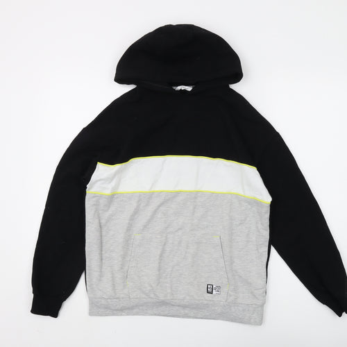 Marks and Spencer Boys Black Grey Pullover Hoodie 13-14 Years