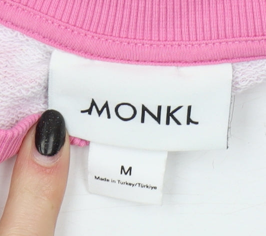 Monki Women's Pink Cartoon Pullover Sweatshirt Size 12