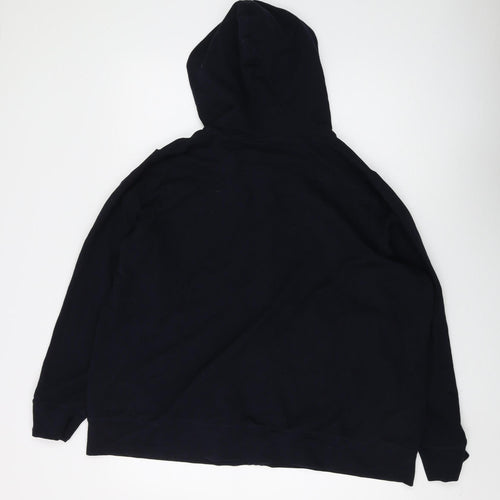 Marks and Spencer Unisex Black Full Zip Hoodie Size 22