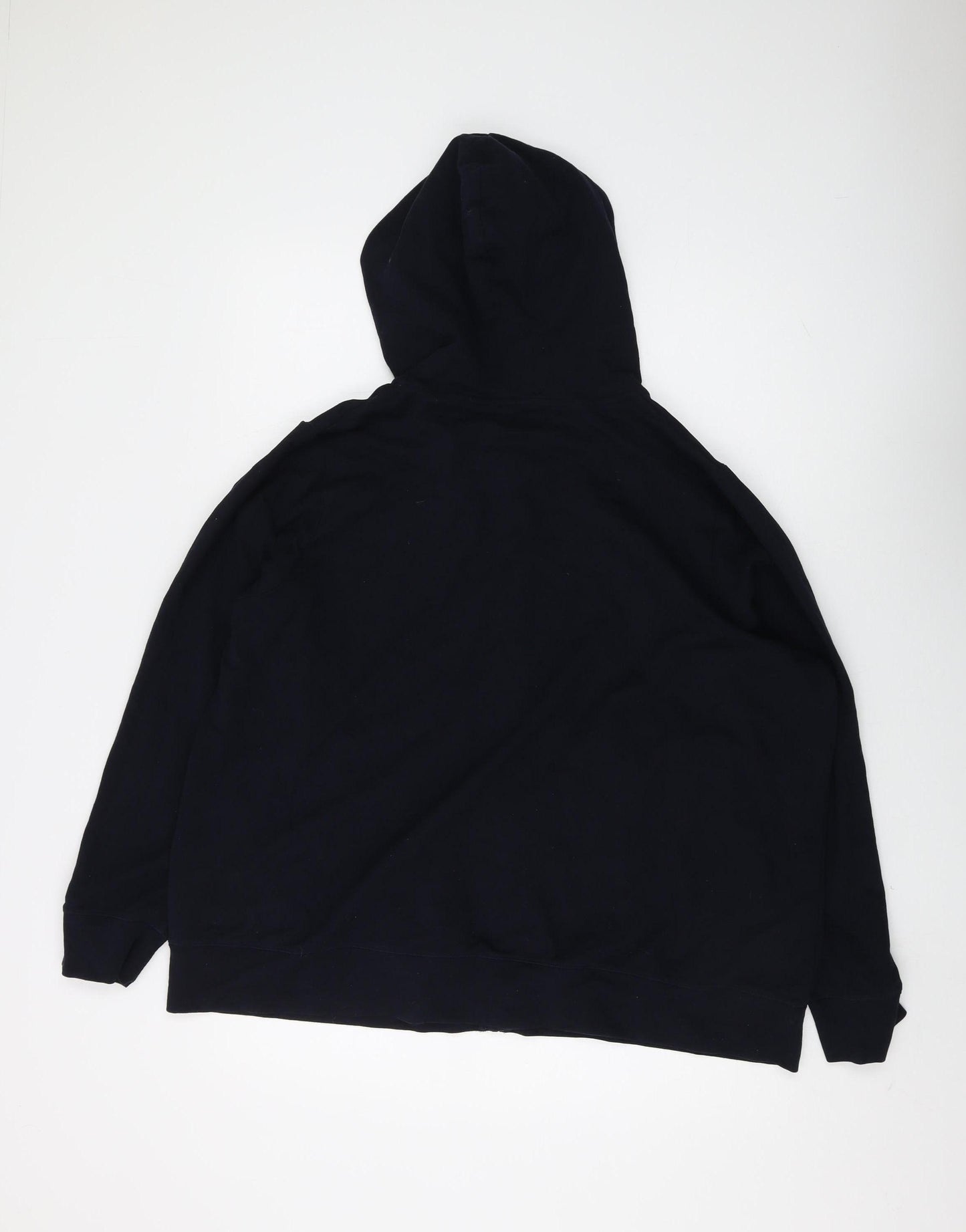 Marks and Spencer Unisex Black Full Zip Hoodie Size 22