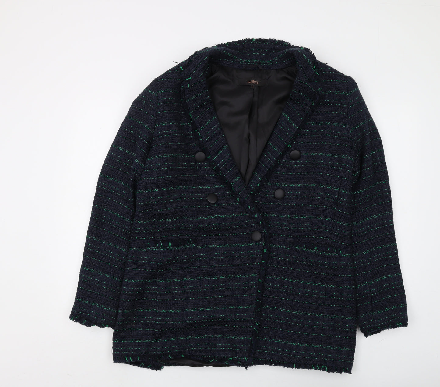 Next Women's Black Tweed Blazer - Size 18 Classic