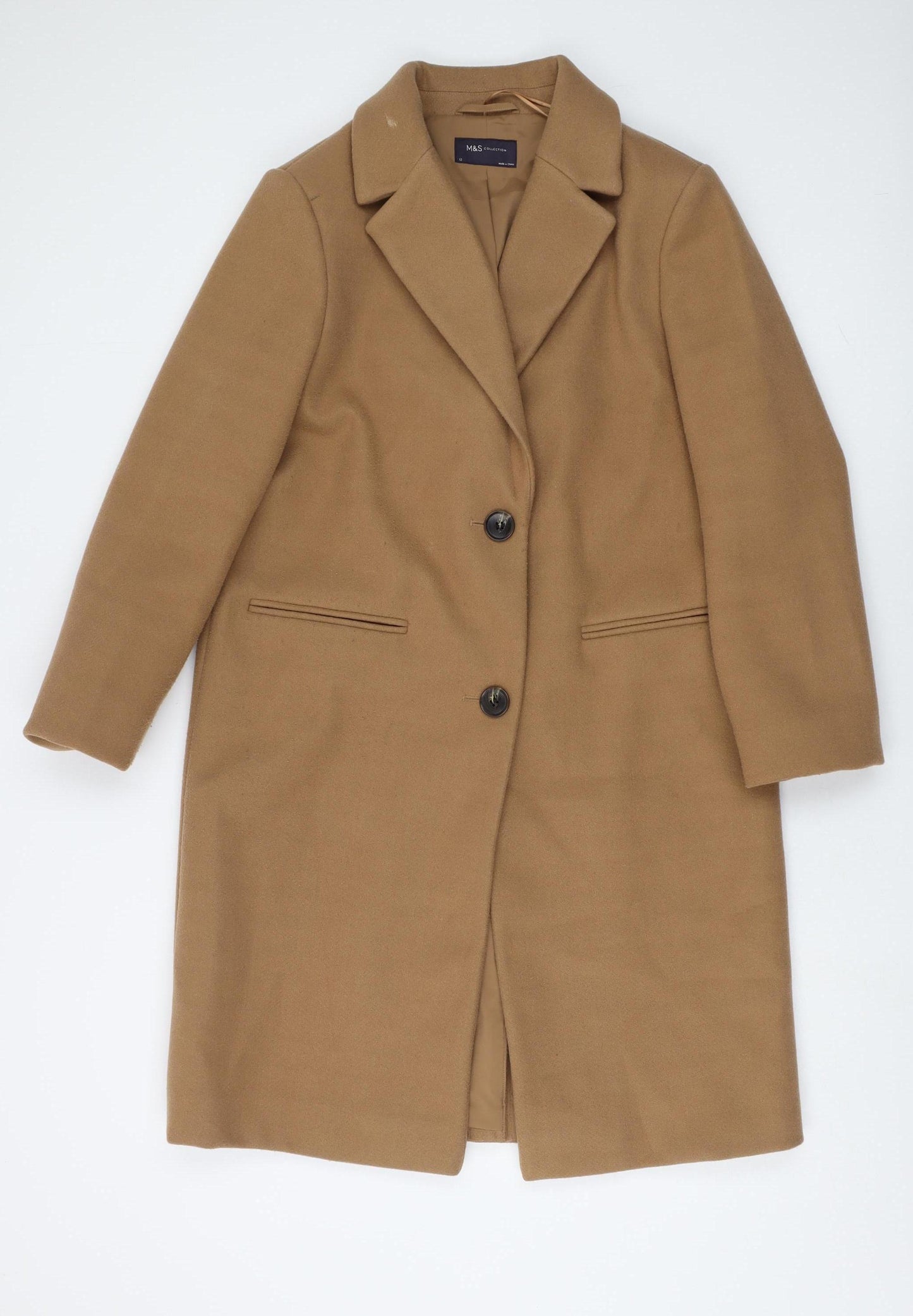 Marks & Spencer Women's Brown Overcoat Size 12