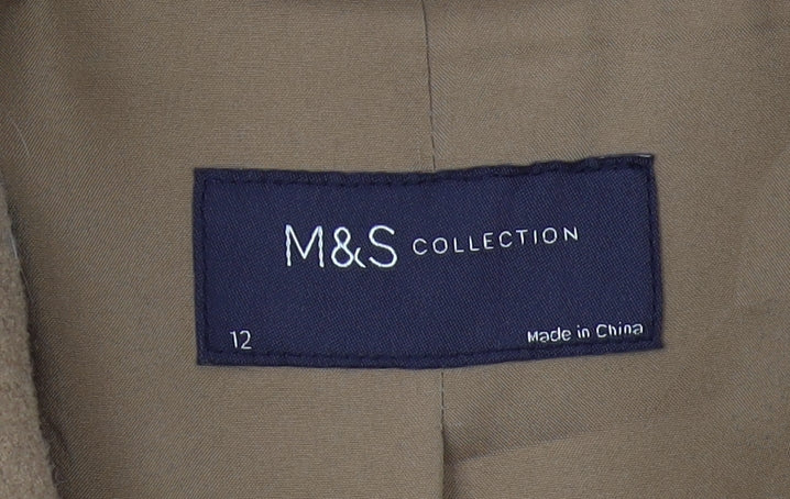 Marks & Spencer Women's Brown Overcoat Size 12
