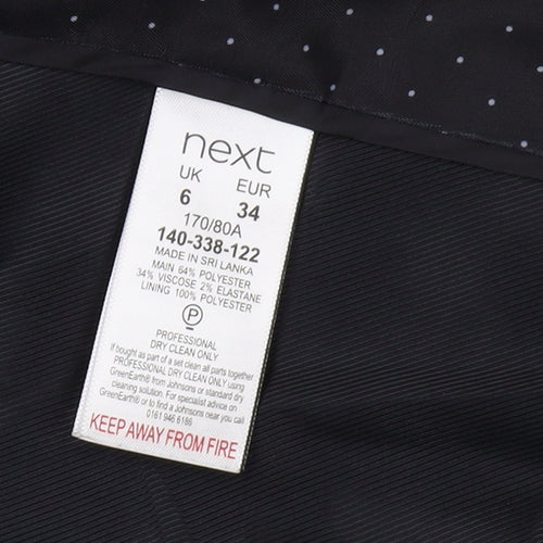 Next Women's Black Blazer, Size 6, Regular Fit