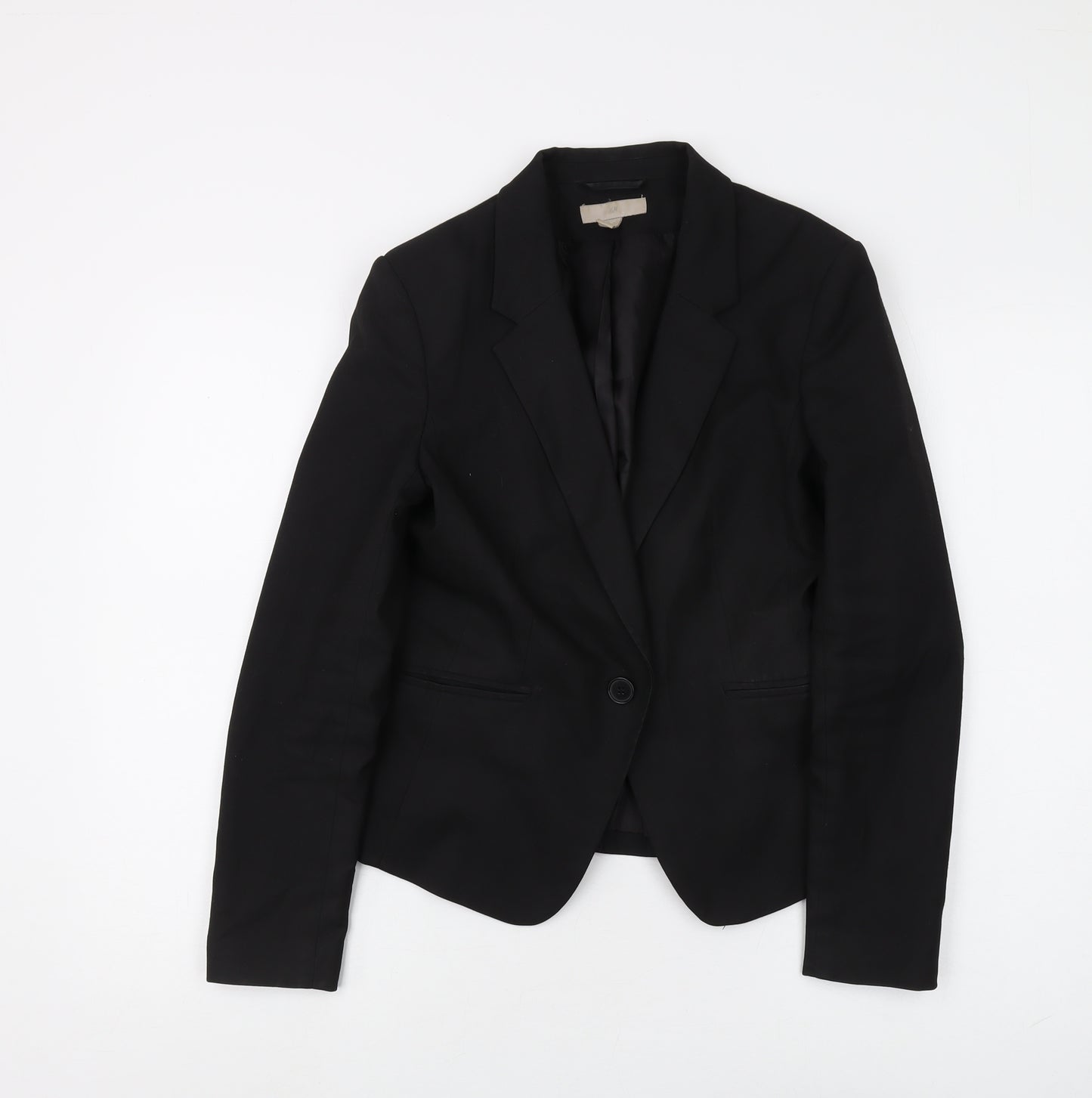 H&M Women's Black Regular Fit Blazer UK 8