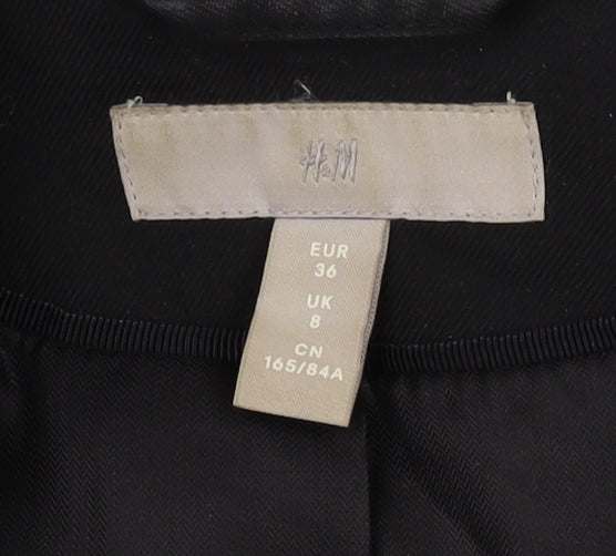 H&M Women's Black Regular Fit Blazer UK 8