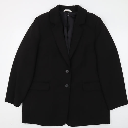 John Lewis & Partners Black Blazer Men's Size L Regular