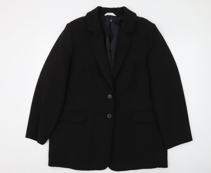 John Lewis & Partners Black Blazer Men's Size L Regular