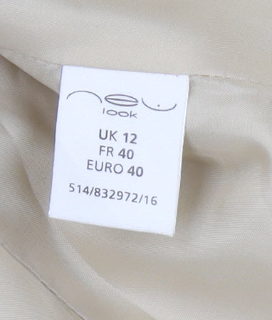 New Look Women's Beige Linen Blazer Jacket Size 12