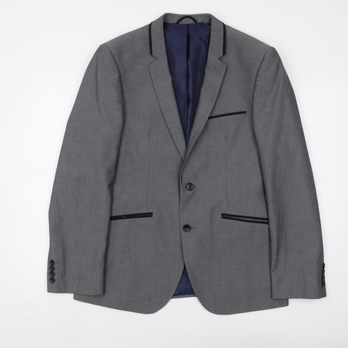 Burton Grey Slim Fit Blazer, Men, 40R Chest, Formal