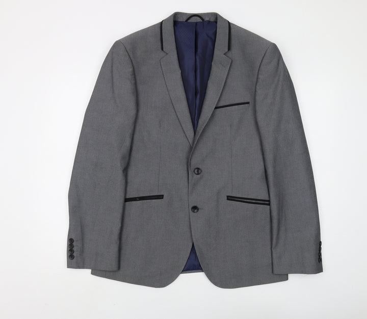 Burton Grey Slim Fit Blazer, Men, 40R Chest, Formal