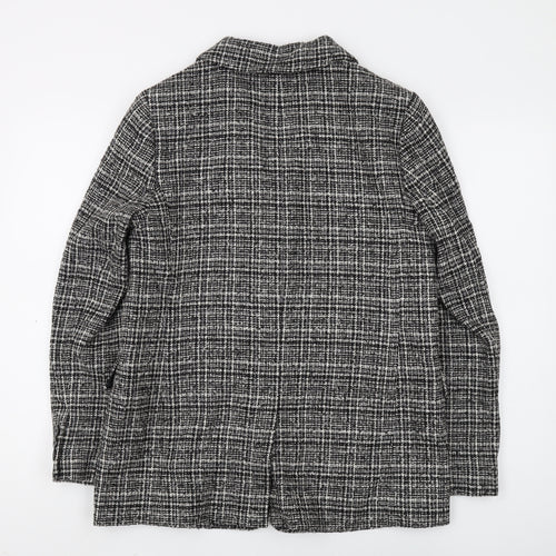 Marks and Spencer Women's Black Plaid Suit Jacket