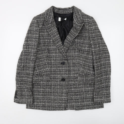 Marks and Spencer Women's Black Plaid Suit Jacket