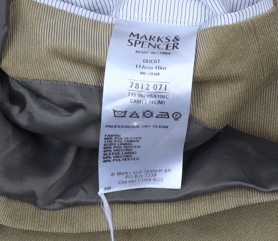 Marks and Spencer Men's Beige Blazer 46R