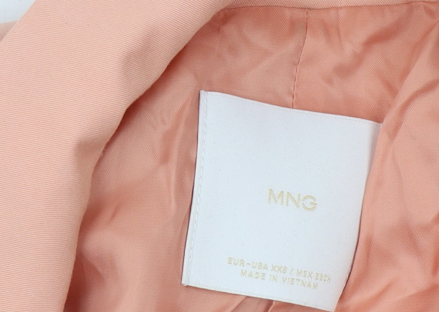 MNG Women's Pink Double Breasted Blazer XXS