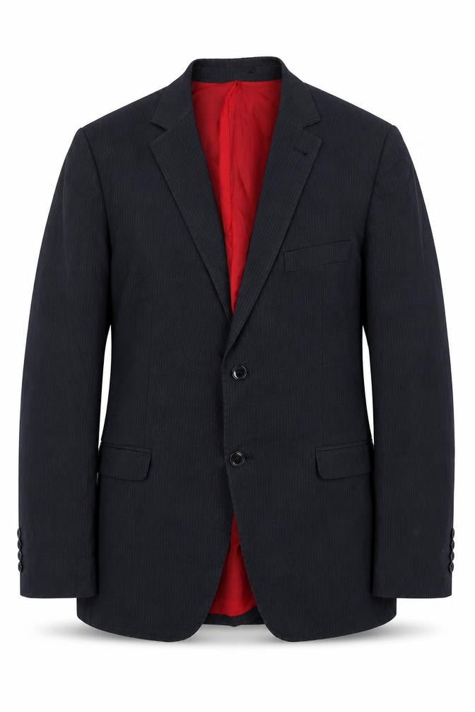 Front view of Broadbents Boothroyds Men's Black XL Regular Fit Blazer