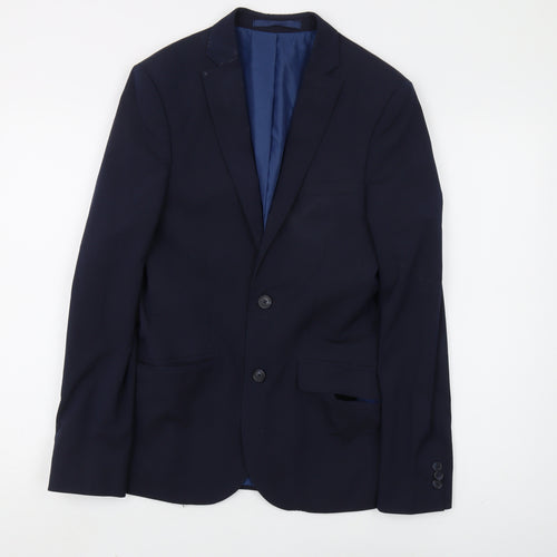 Marks and Spencer Men's Blue Blazer, Size 34R, Formal