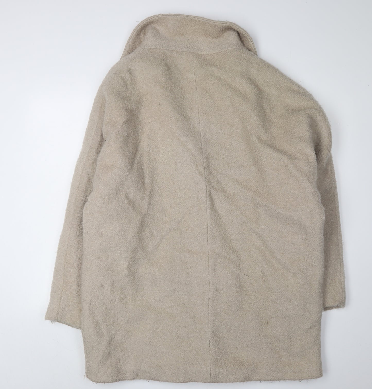 Topshop Beige Women's Coat Size 14 with Button Closure