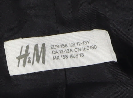 H&M Boys Black Suit Jacket 12-13 Years Formal Party Wear