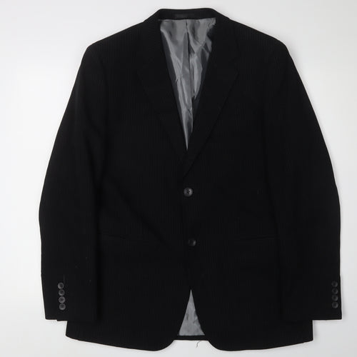 Avenue Men's Black Blazer, Size 40R, Regular Fit