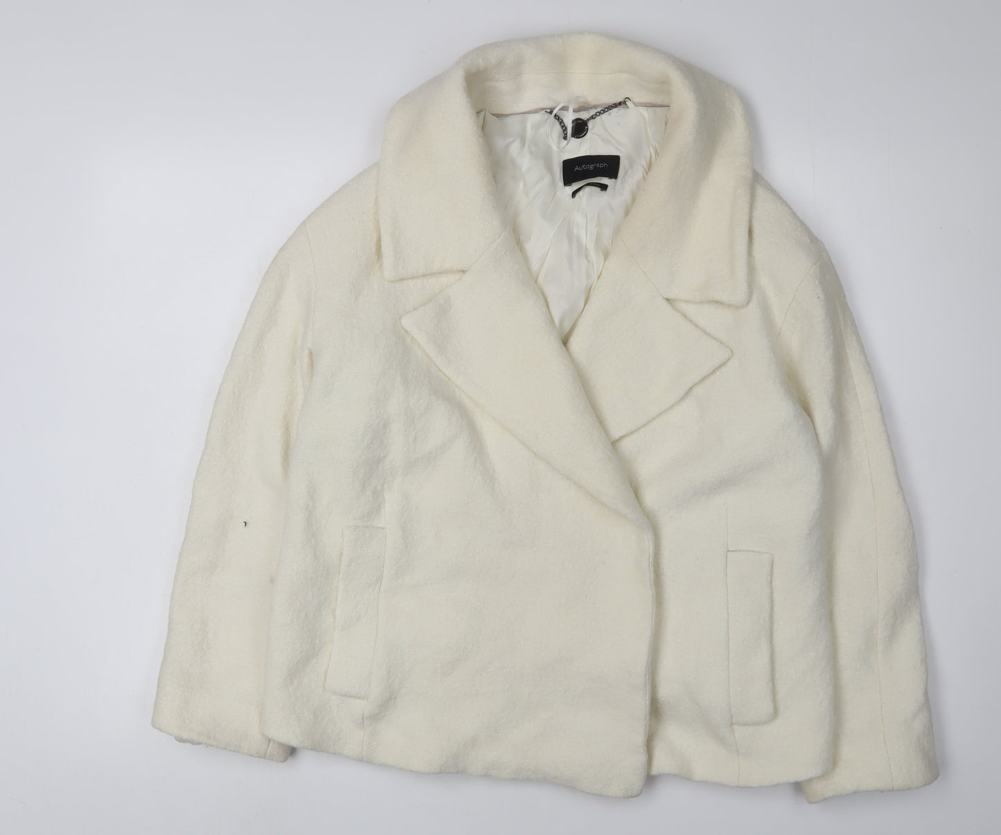Marks and Spencer Women's Ivory Overcoat Size 14