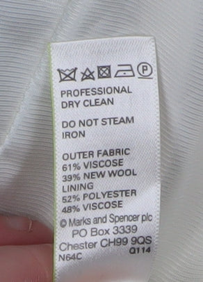 Marks and Spencer Women's Ivory Overcoat Size 14