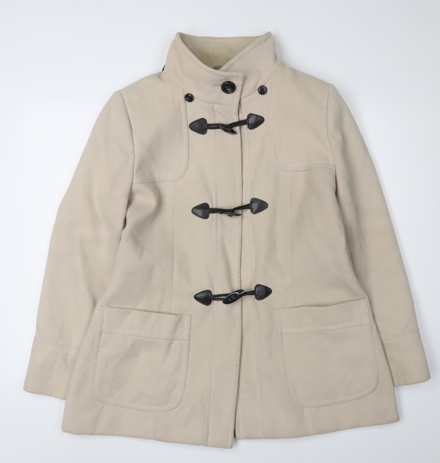 Debenhams Women's Beige Duffle Coat Size 16