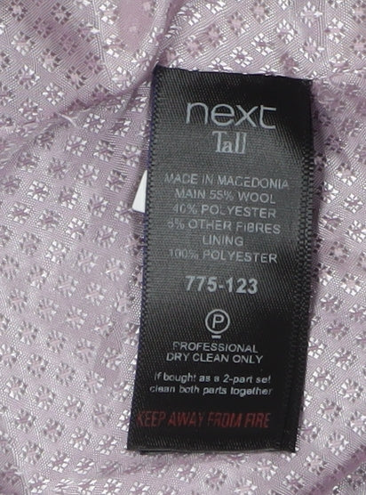 Next Women's Grey Check Suit Jacket Size 12 Tall