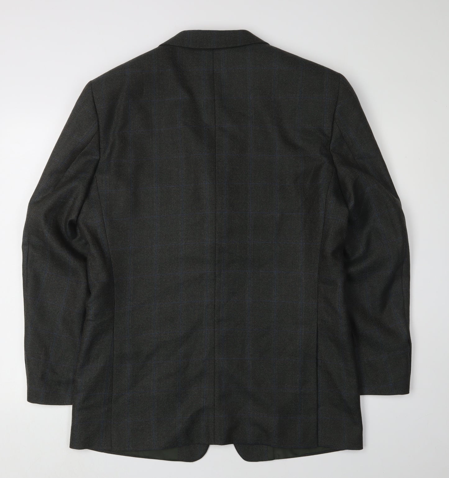 Alain Dubeau Men's Green Check Blazer, Size 38R