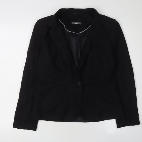 South Women's Black Blazer, Size 12, Workwear Chic