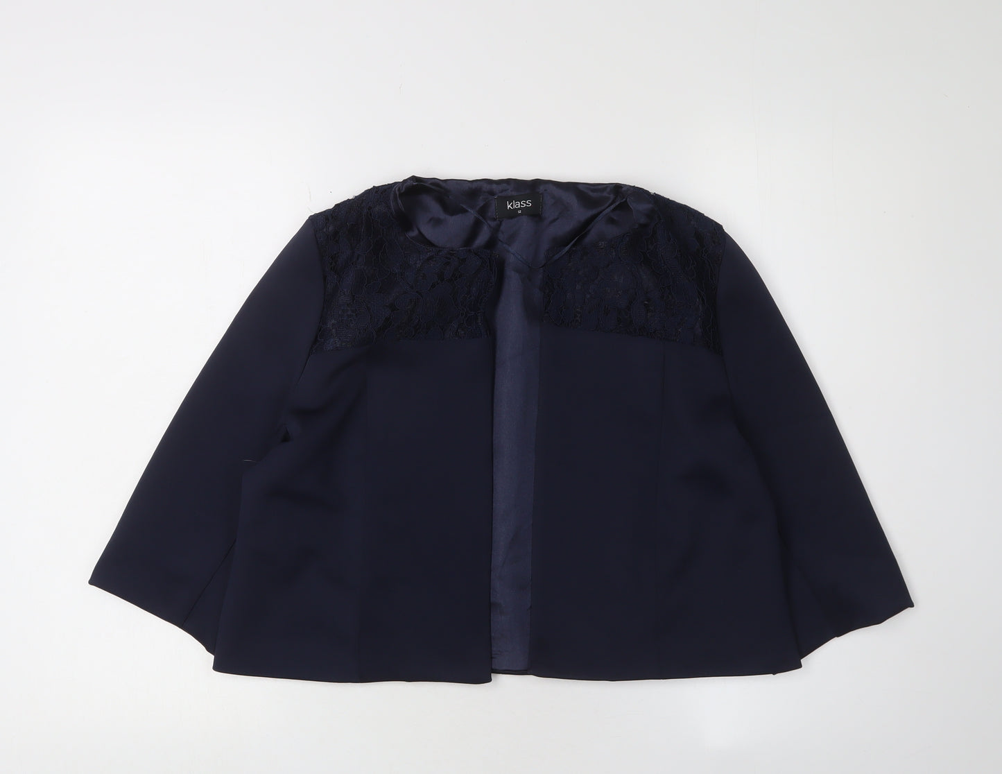 Klass Women's Blue Jacket Size 12 - Chic and Versatile