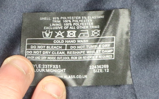 Klass Women's Blue Jacket Size 12 - Chic and Versatile