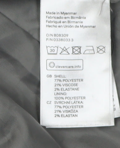 H&M Women's Grey Regular Blazer, Size 4, Business Casual