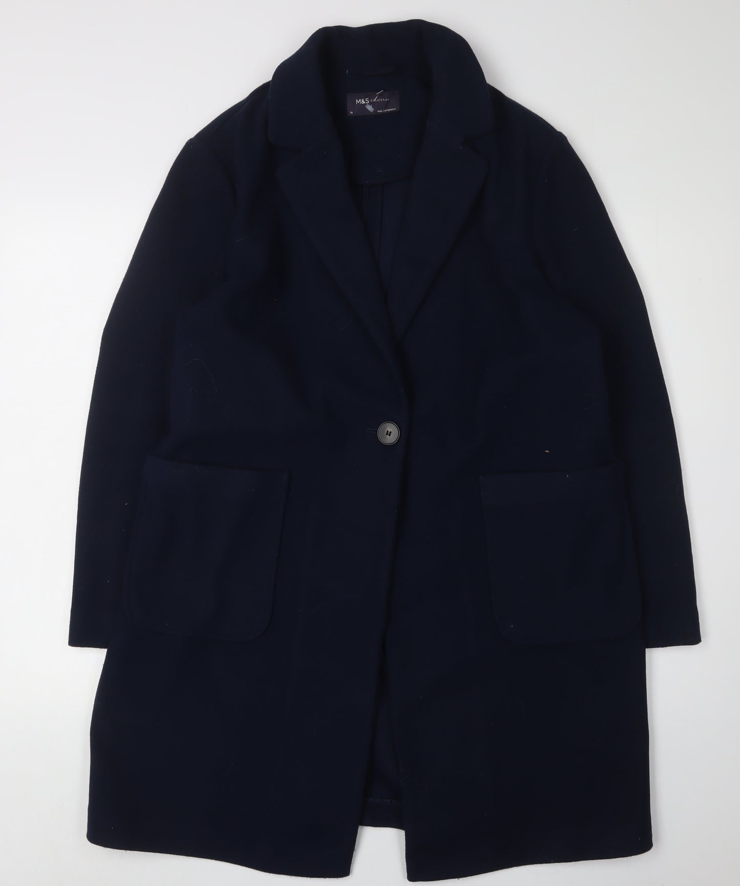 Marks and Spencer Women's Navy Overcoat Size 14