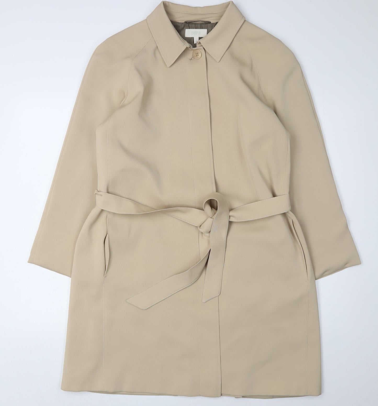 Marks and Spencer Beige Women's Trench Coat Size 16
