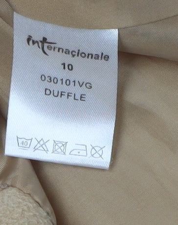 Internacionale Women's Beige Duffle Coat Size 10