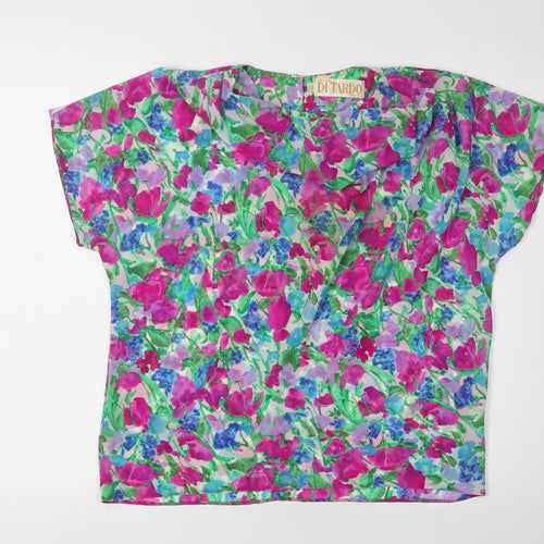 DI TARDO Women's Multicoloured Floral Blouse, Size 14