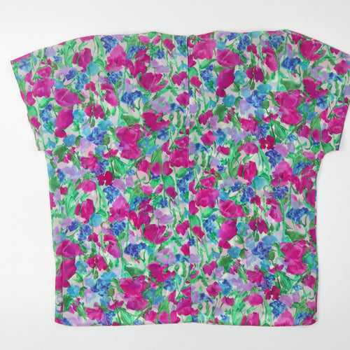 DI TARDO Women's Multicoloured Floral Blouse, Size 14