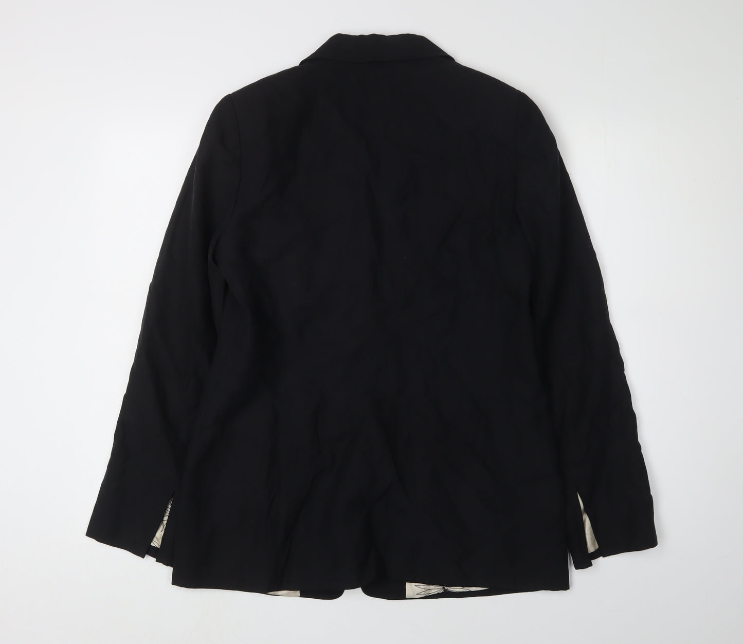 Planet Women's Black Silk Linen Suit Jacket Size 10
