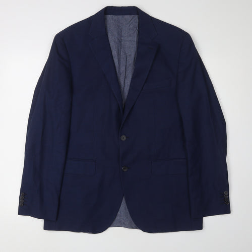 Hugo Boss Men's Blue Single-Breasted Blazer 38R