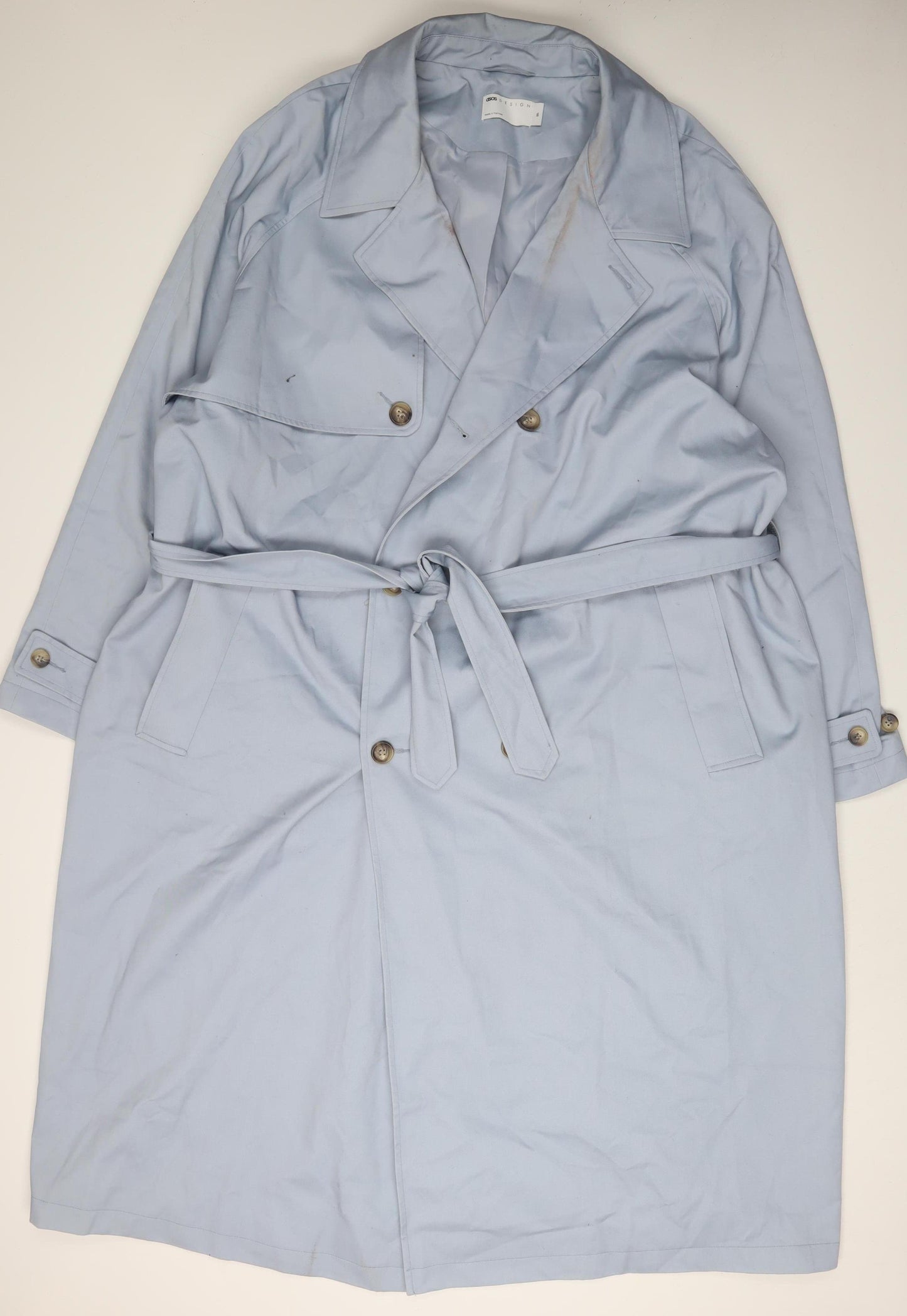 ASOS Women’s Blue 2XL Trench Coat
