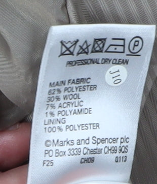 Marks and Spencer Beige Women’s Wool Blend Coat Size 18