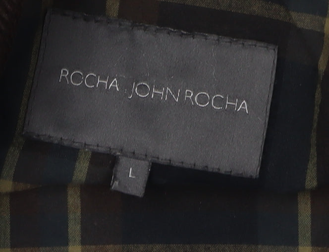 Rocha John Rocha Men's Brown Military Jacket Size L