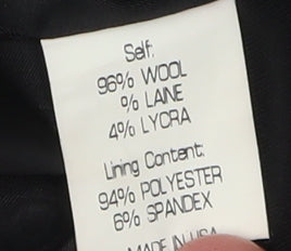 Theory Women's Black Wool Suit Jacket Size 12