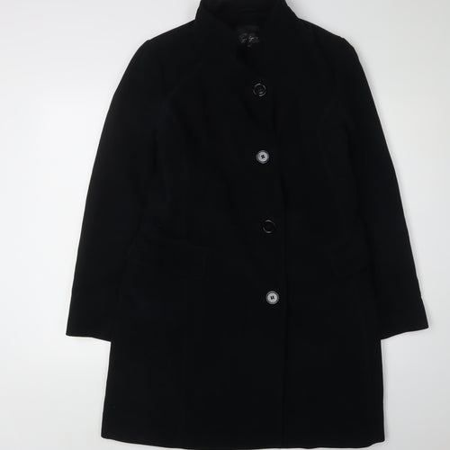 Peggy Page Women's Black Overcoat Cotton Size 12