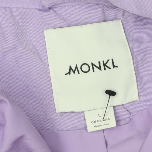Monki Women Purple Blazer L Woven Suit Jacket