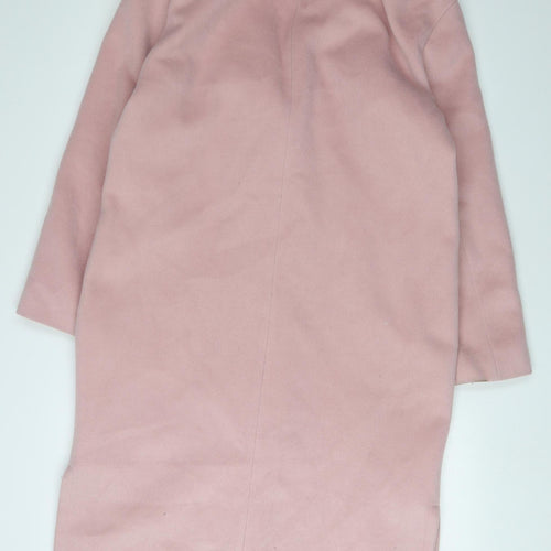 Marks and Spencer Women's Pink Long Overcoat, Medium, Classic Style