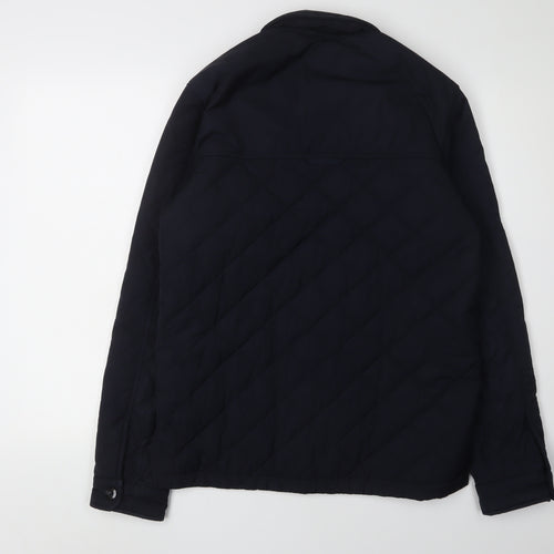 Marks and Spencer Men's Blue Quilted Jacket S