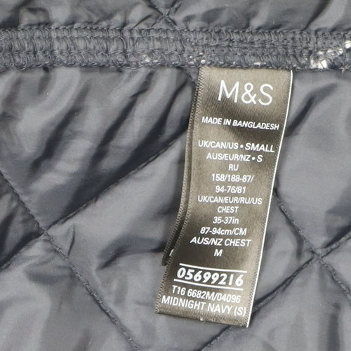 Marks and Spencer Men's Blue Quilted Jacket S